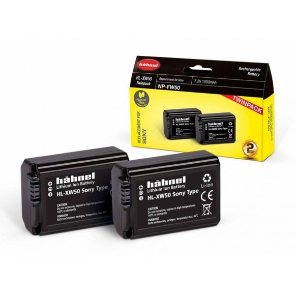 Hahnel HL-XW50 Sony Type Twin Pack (Sony NP-FW50)